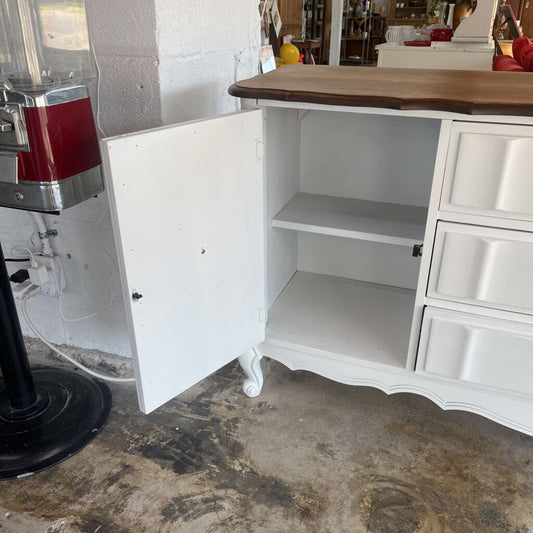 BASSET WHITE FRENCH PROVINCIAL BUFFET