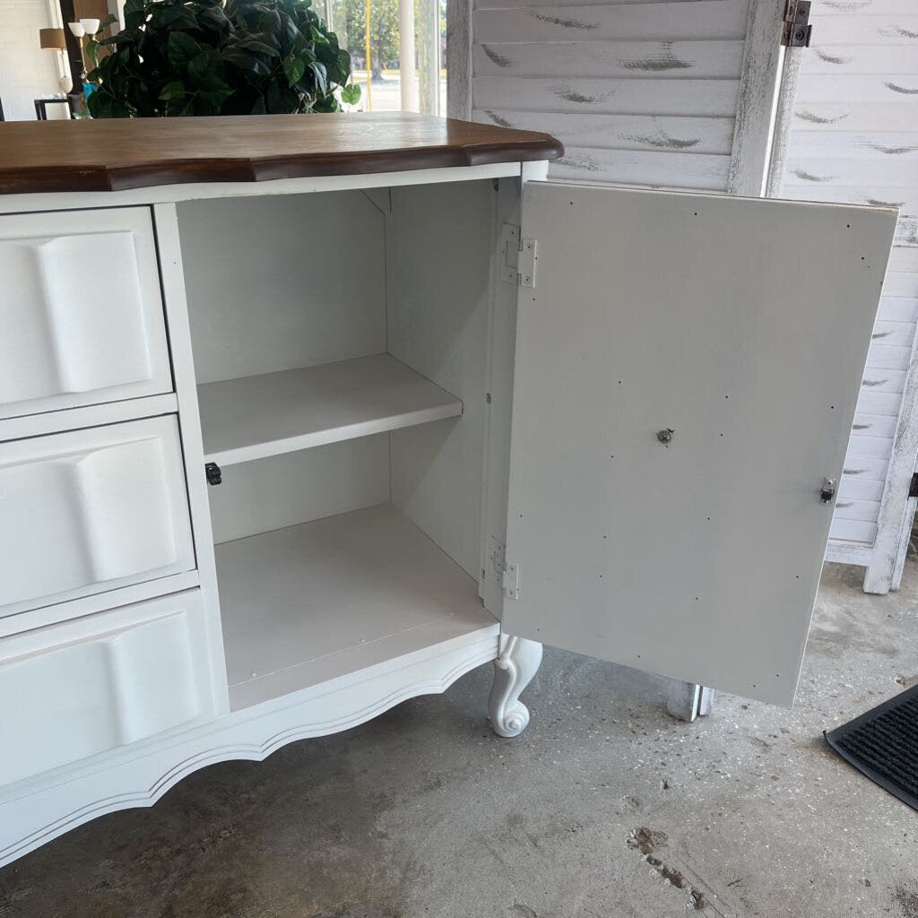 BASSET WHITE FRENCH PROVINCIAL BUFFET