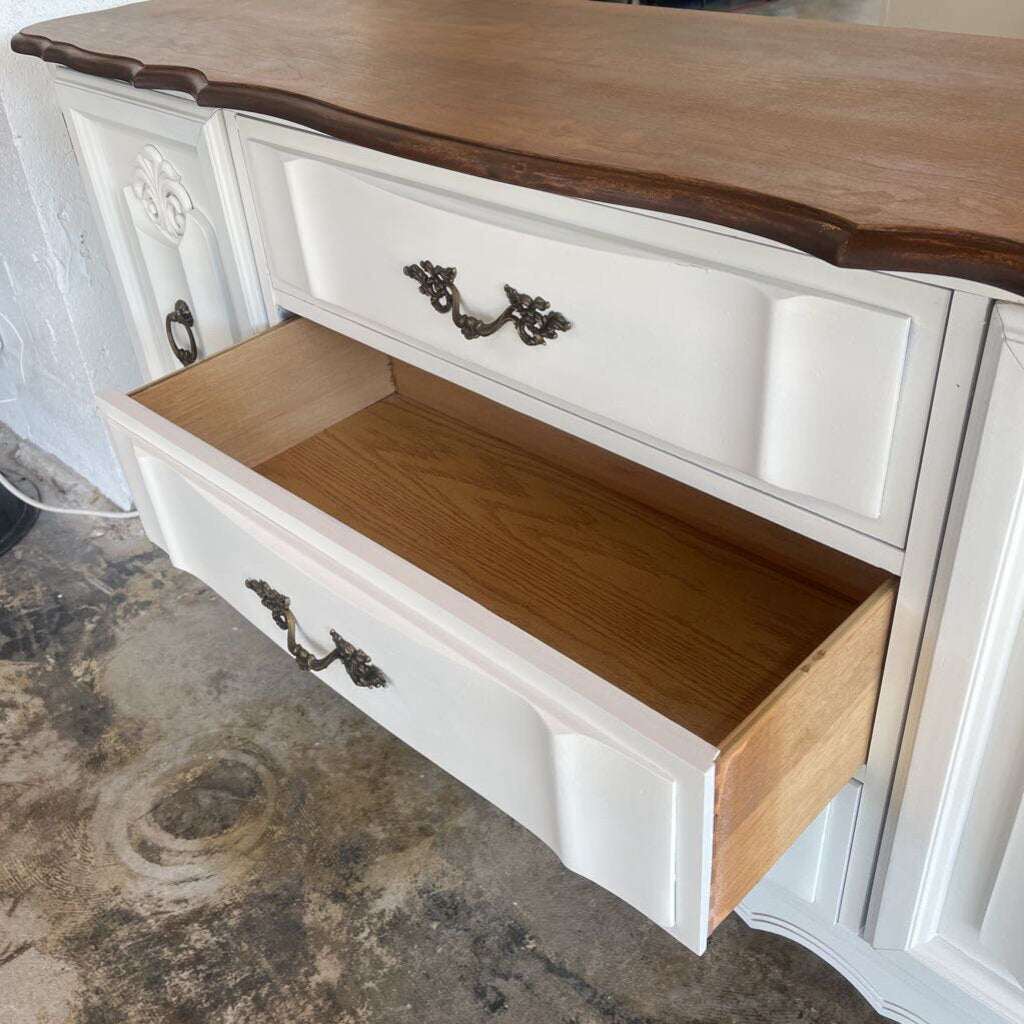 BASSET WHITE FRENCH PROVINCIAL BUFFET