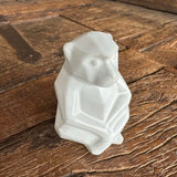 WHITE POTTERY MONKEY