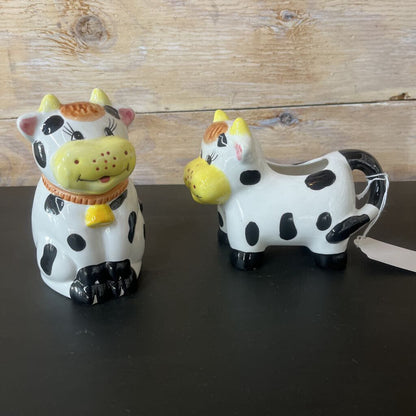 COW CREAMER AND SUGAR SET