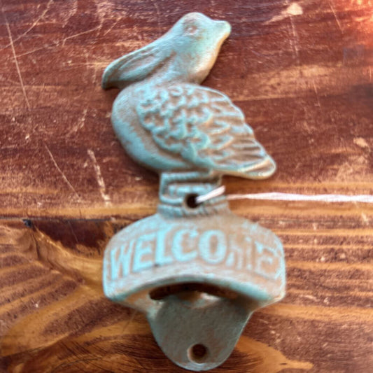 Cast Iron Pelican Welcome Bottle Opener