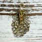 VTG FOLK ART PEARL ANGEL BROOCH