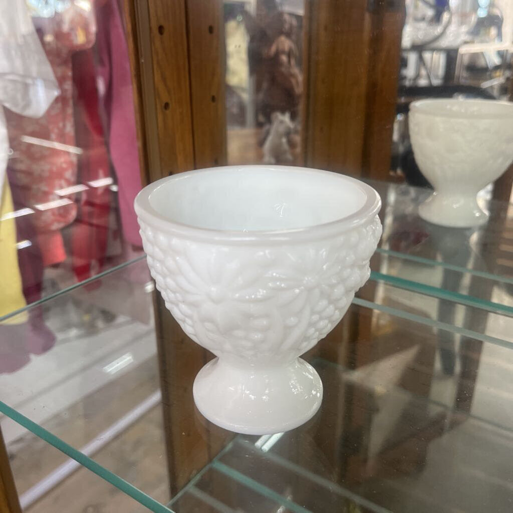 AVON MILK GLASS COVERED DISH