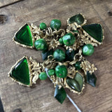 VINTAGE 1950S GREEN STONE BRACELET
