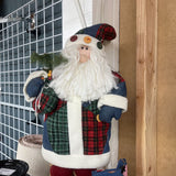 STANDING SANTA WITH PLAID COAT
