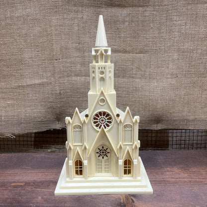 1950'S RAYLITE MUSICAL/LIGHTED CHURCH