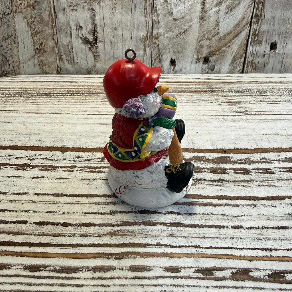 Baseball Snowman Ornament