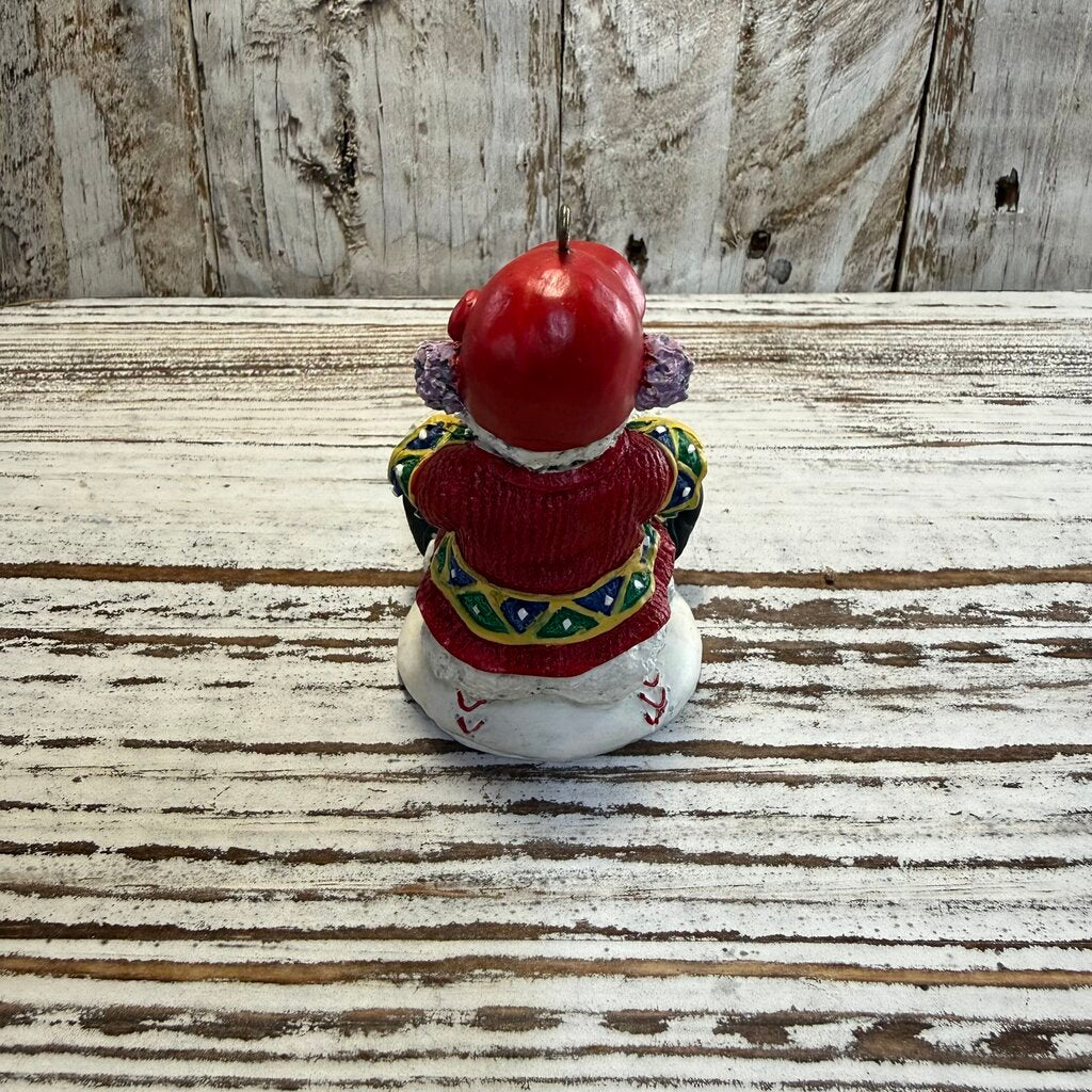 BASEBALL SNOWMAN ORNAMENT