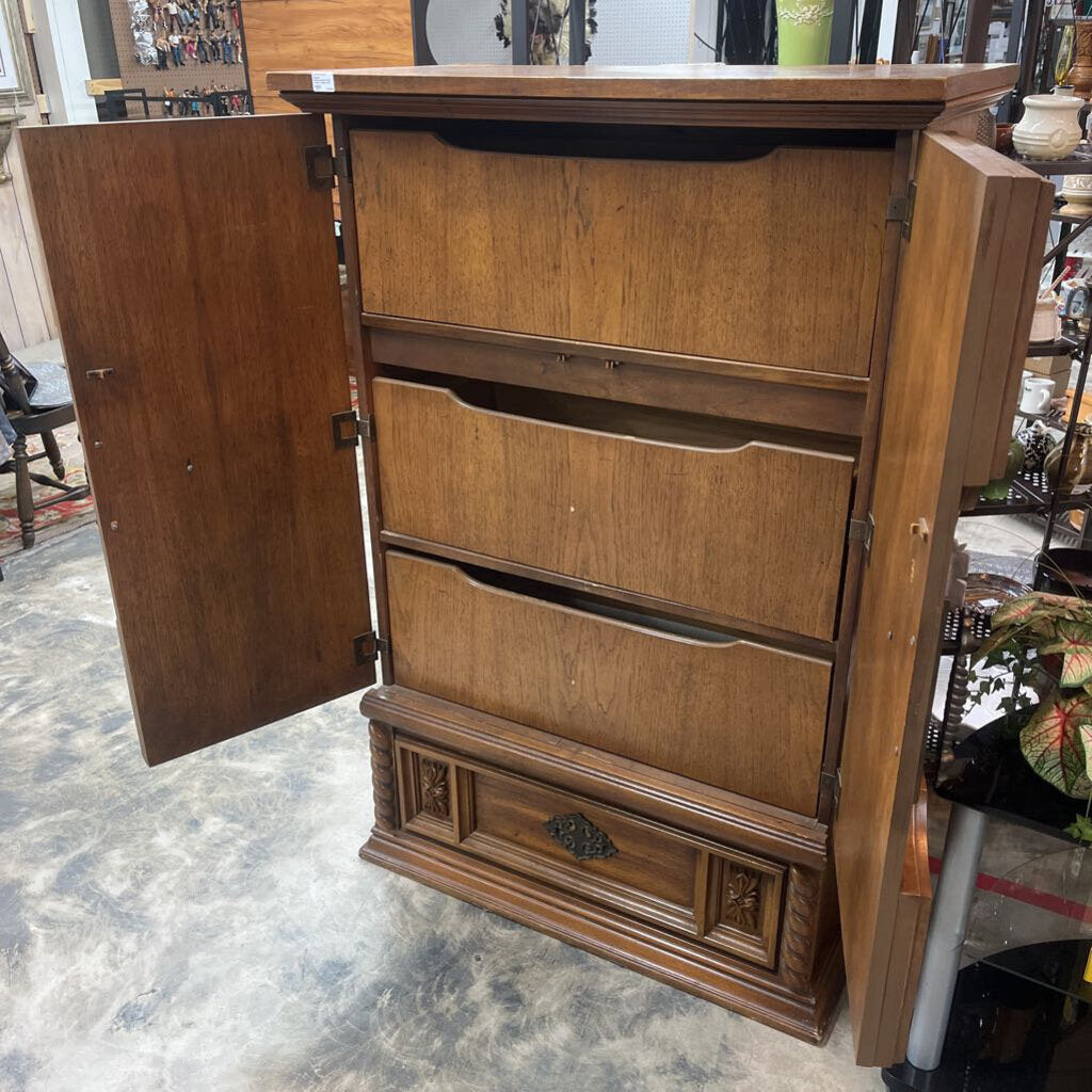 Spanish Mediterranean style armoire -Sold As Is