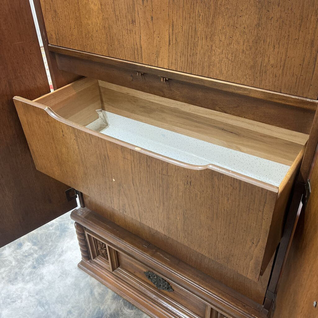 Spanish Mediterranean style armoire -Sold As Is