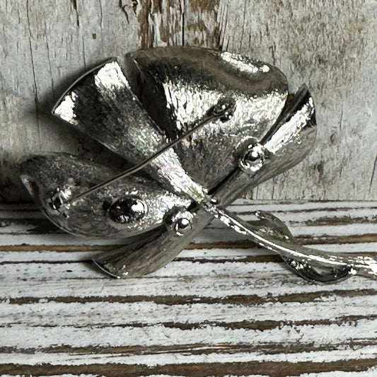 VTG ART NOUVEAU SILVERTONE BROOCH