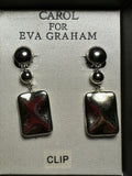 NEW OLD STOCK EVA GRAHAM SILVERISH EARRINGS