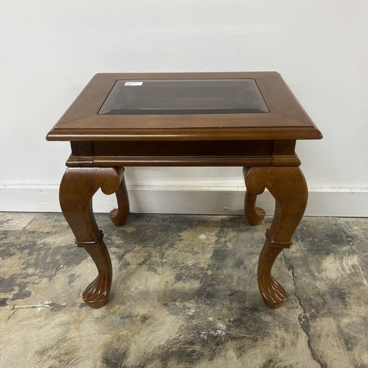 Small Glass Insert Accent Table