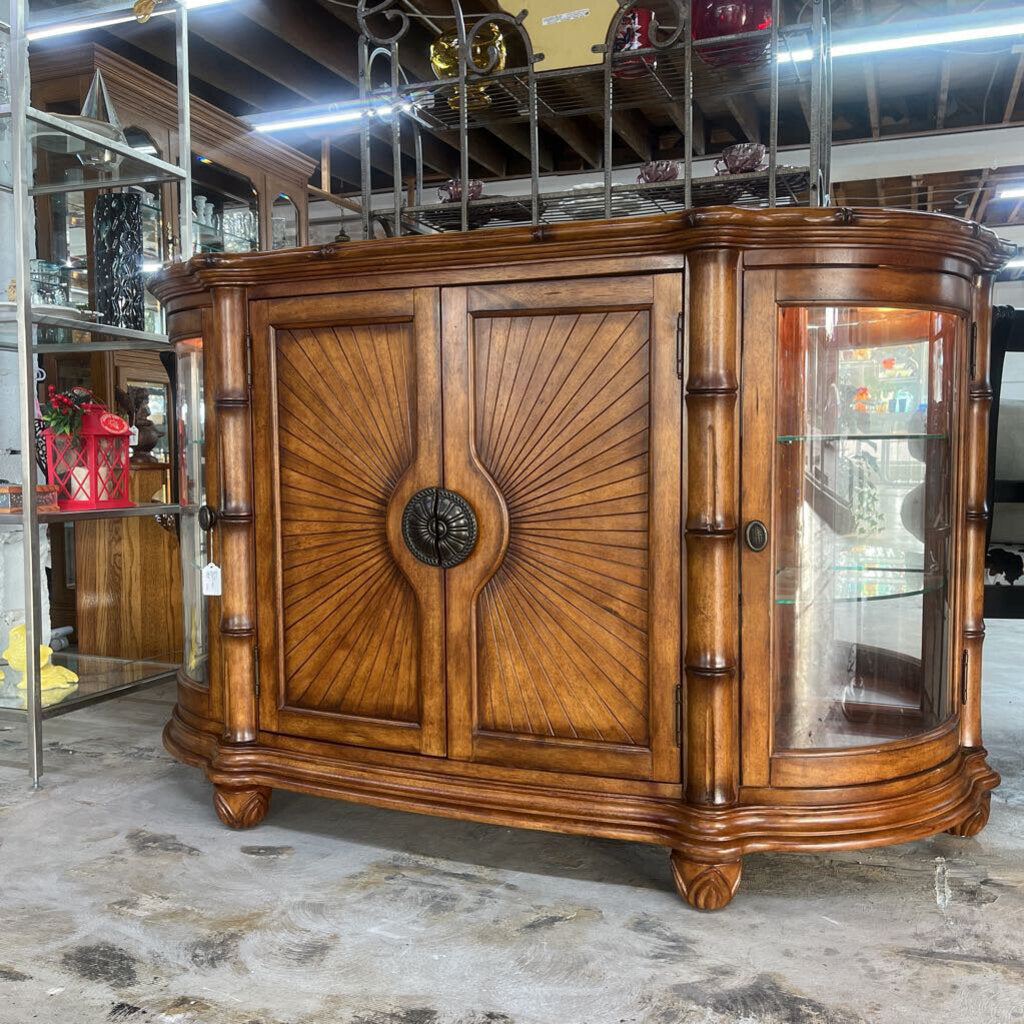 Bow Front Sideboard w/Glass Doors