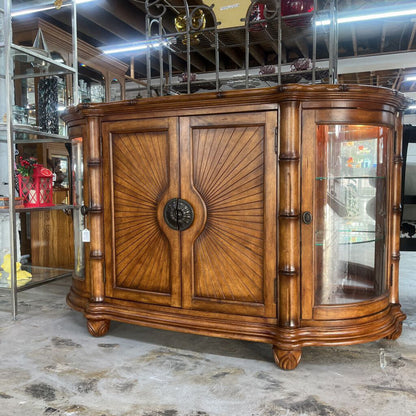 Bow Front Sideboard w/Glass Doors