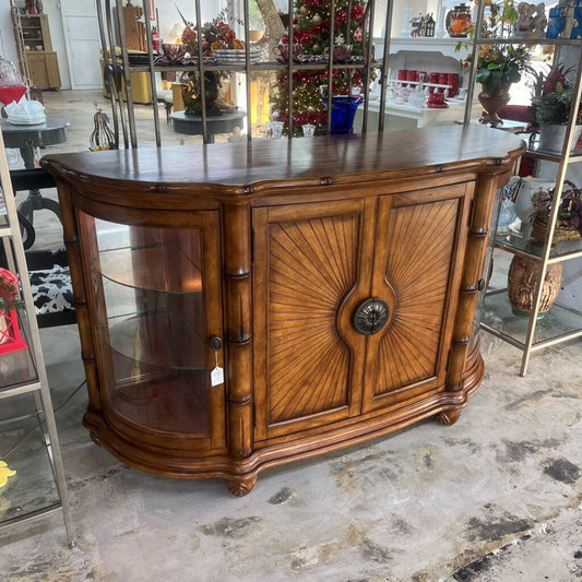 Bow Front Sideboard w/Glass Doors