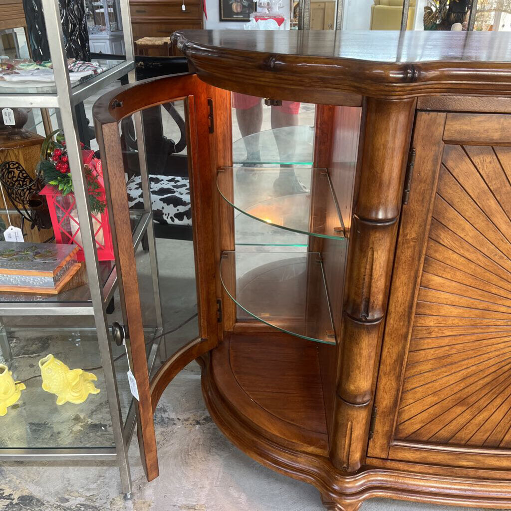 Bow Front Sideboard w/Glass Doors
