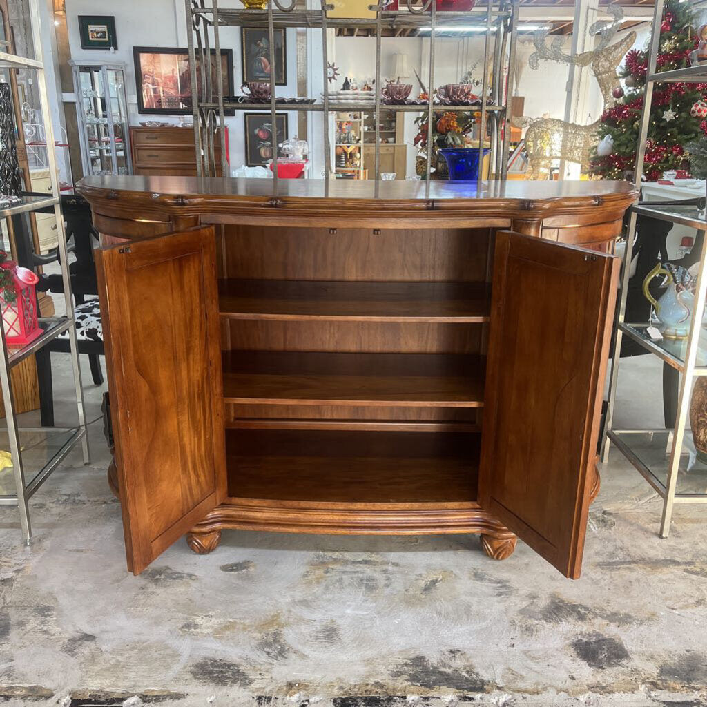 Bow Front Sideboard w/Glass Doors