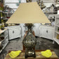 Gold Silver Black Speck Lamp with Shade
