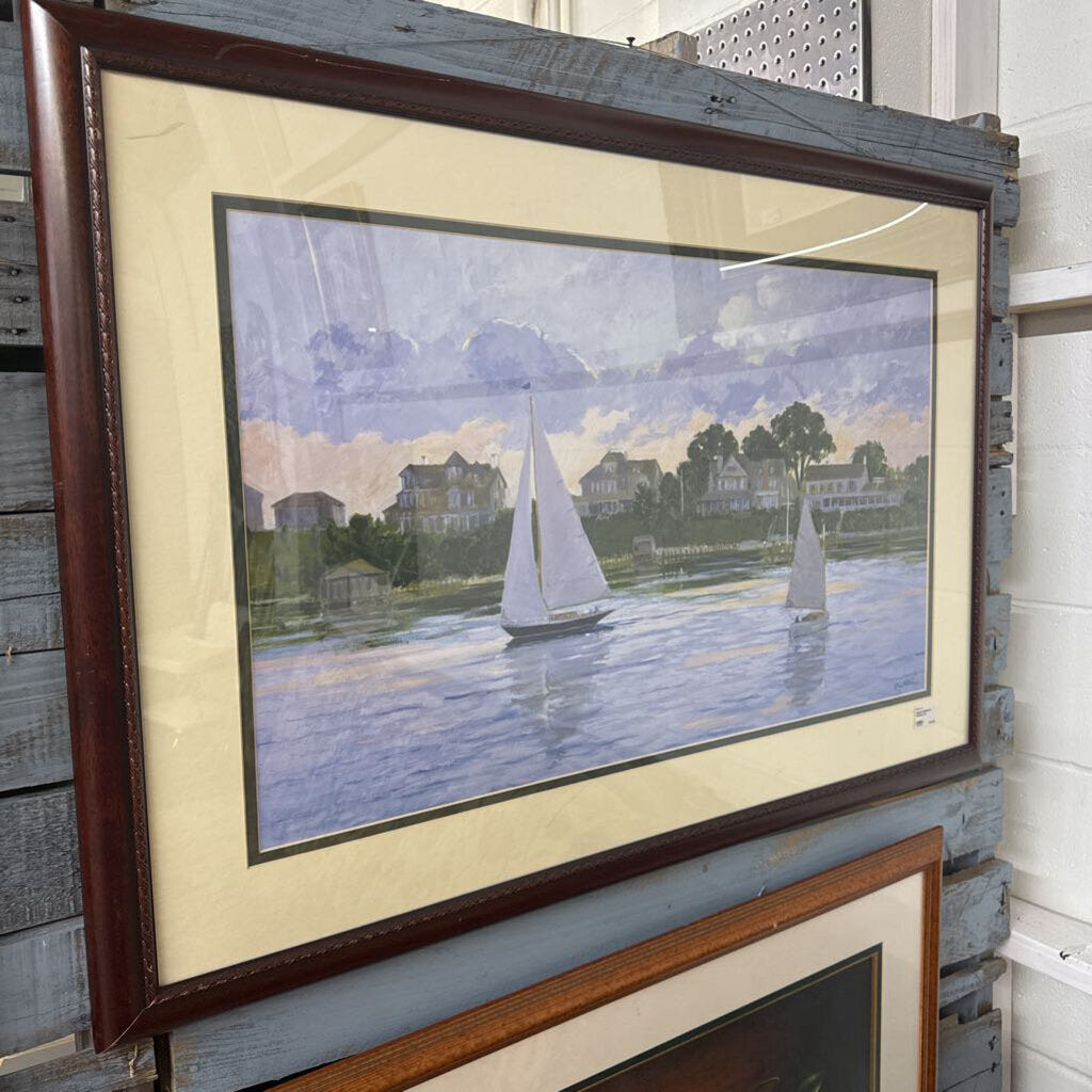 SIGNED SAILBOATS FRAMED ART