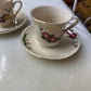 4 pc Small Cup & Saucer Set 2 + 2
