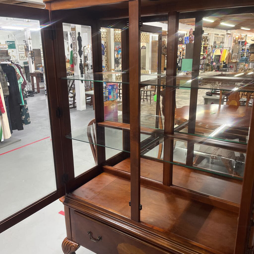 Claw Foot Full View Curio/China Cabinet