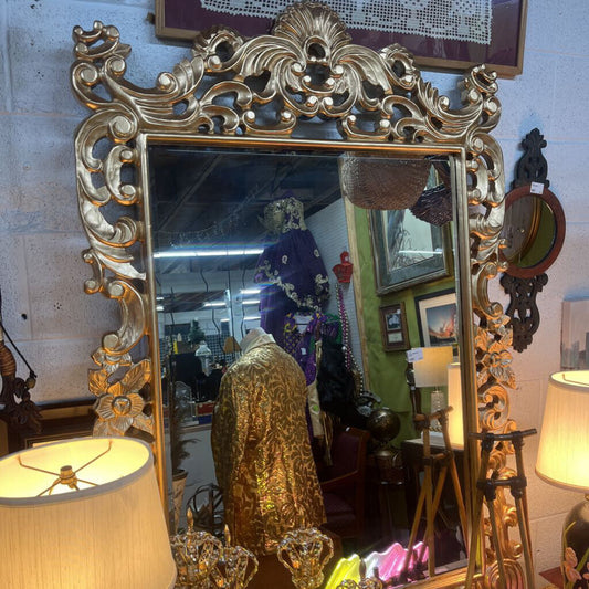 Heavy Goldtone mirror
