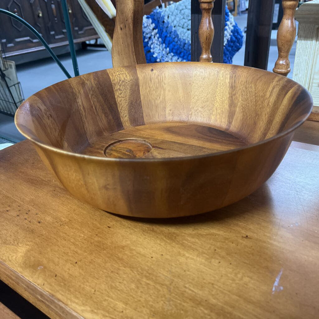 B. Smith Acacia Wood Large Salad Bowl