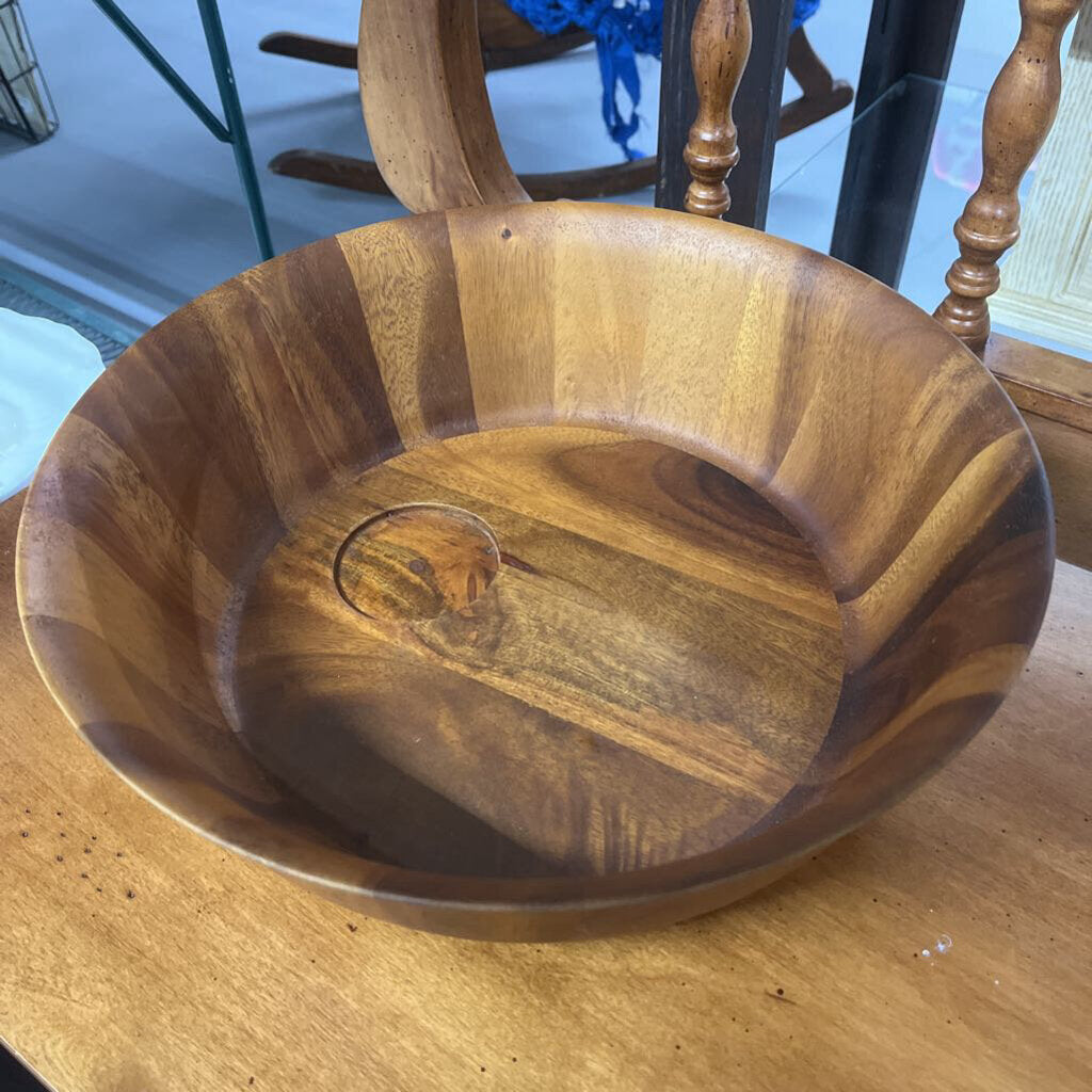 B. Smith Acacia Wood Large Salad Bowl