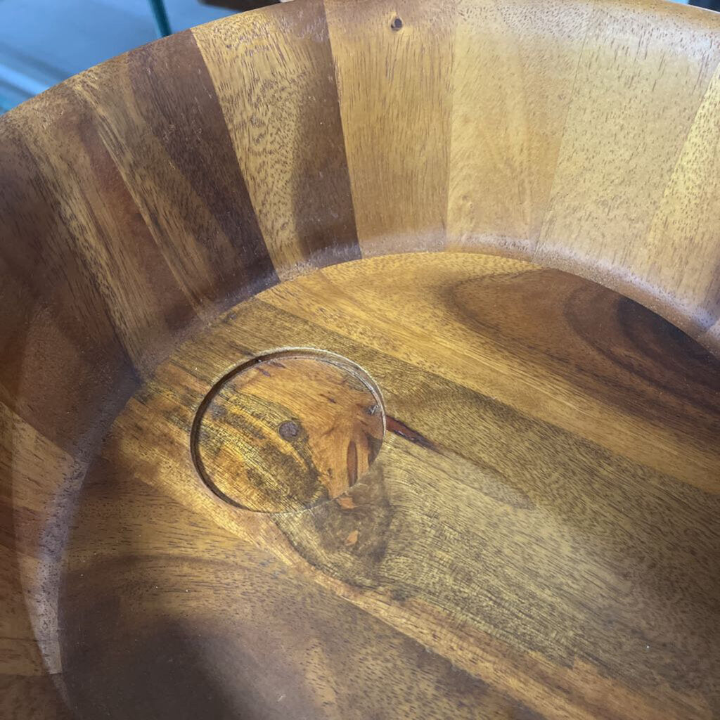 B. Smith Acacia Wood Large Salad Bowl