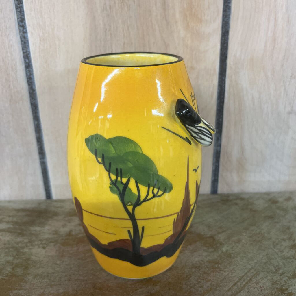 VINTAGE FRENCH ALBERT FERMAT CICADA VASE