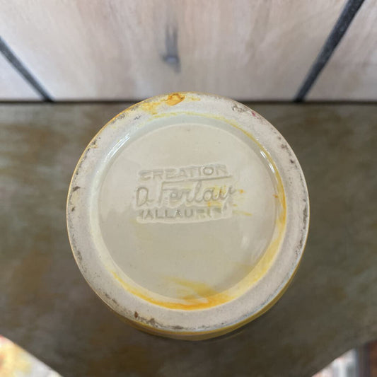 Vintage French Albert Fermat Cicada Vase