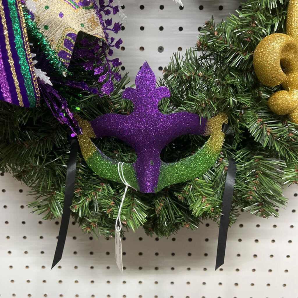 MARDI GRAS WREATH