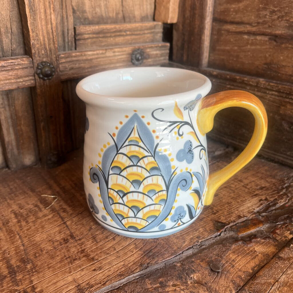 Large Pier One Earthenware Yellow Mug