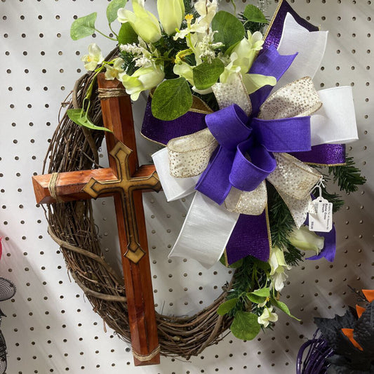 EASTER CROSS WREATH