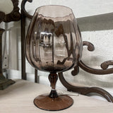 MCM LILAC EMPOLI ART GLASS COMPOTE