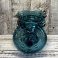 RIVERA BLUE COLONY39 THUMBPRINT CANDY DISH W/LID