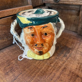 VTG DOUBLE HANDLE TOBY JUG W/LID