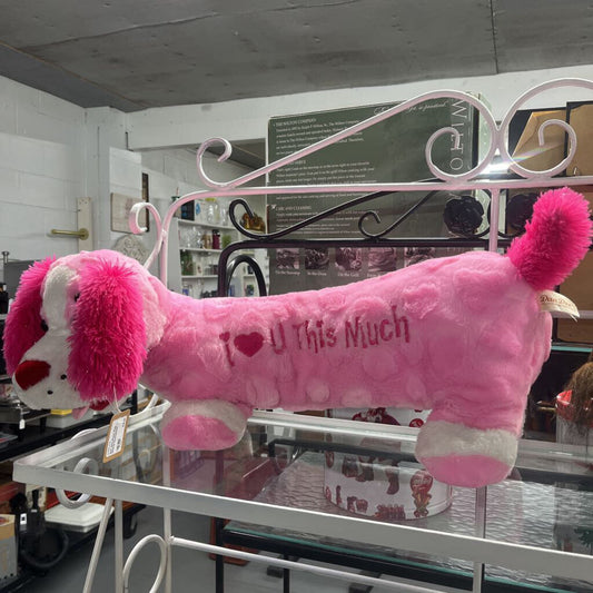 Dan Dee Plush Pink Hearts Dachshund