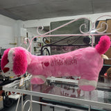 Dan Dee Plush Pink Hearts Dachshund