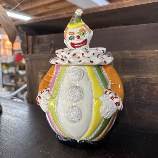 OLD CLOWN COOKIE JAR