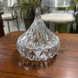 CRYSTAL HERSHEY KISSES CANDY DISH