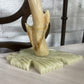 Vtg Carved Onyx Marble Tulip Candleholder