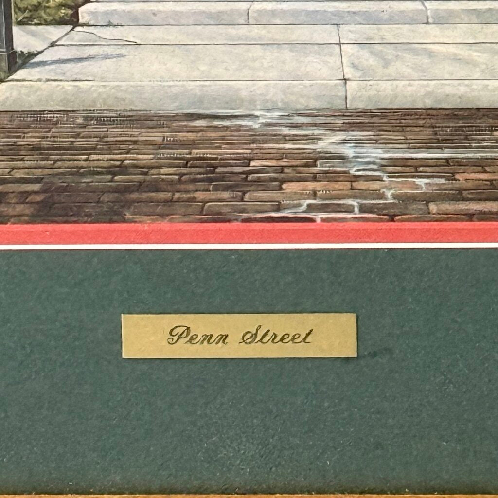 SIGNED & NUMBERED SOUDERS PENN STREET FRAMED ART