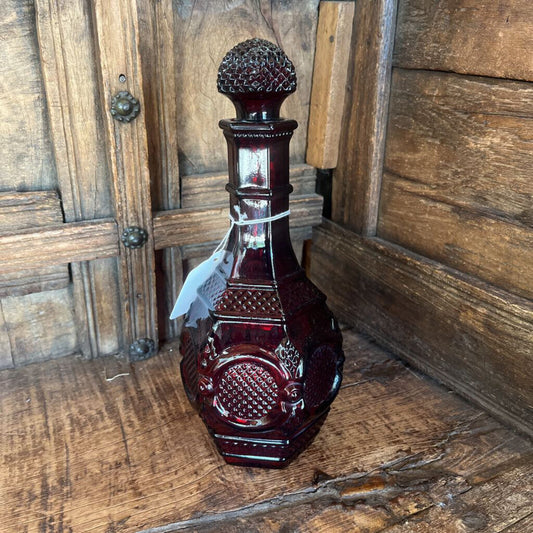 Old Ruby Red Avon Cape Cod Decanter