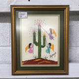 TED DEGRAZIA FOLK ART ANGEL CROSS STITCH 11 X 13