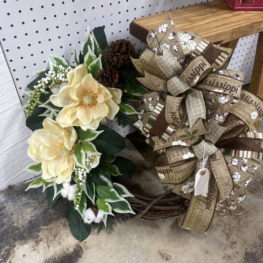 DOUBLE MAGNOLIA WREATH