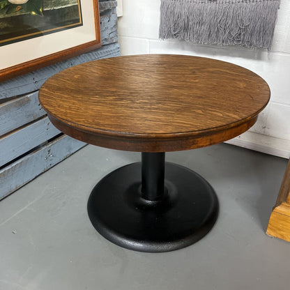 VINTAGE CAST IRON INDUSTRIAL STOOL / TABLE