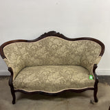 Victorian 3pc Settee Chair Ottoman Parlor Set